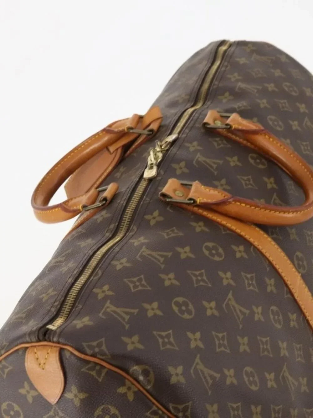 LOUIS VUITTON Monogram Keepall 55 Boston Bag M41424 LV Auth ka4321